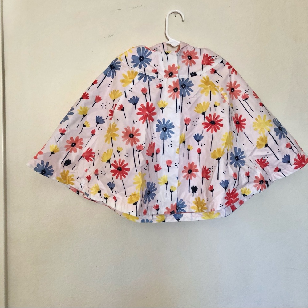 Floral raincoat poncho